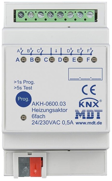 Reiheneinbaugerät Heizungsaktor 6-fach, 3TE, REG, 24-230 V AC