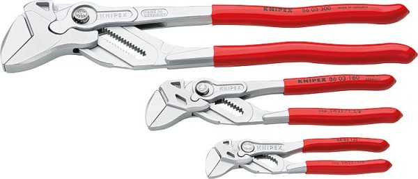 Zangenschlüssel-Set KNIPEX 3-teilig bestehend aus je 1x 125, 180 und 300mm