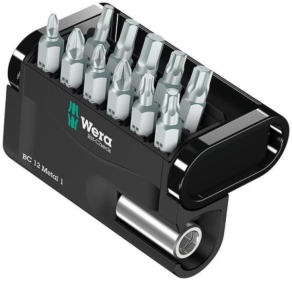 Bitset WERA Bit-Check Metal 1 12-teilig mit Universalhalter