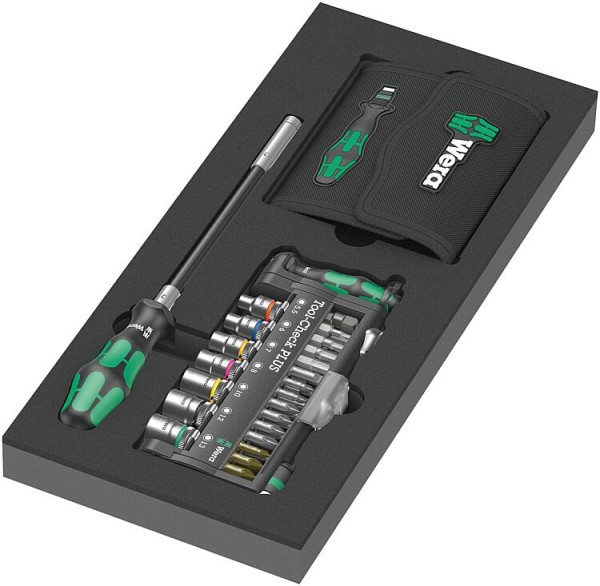 Werkzeugsatz WERA Kraftform Kompakt + Check PLUS Set 1 57-teilig in Schaumstoffmodul