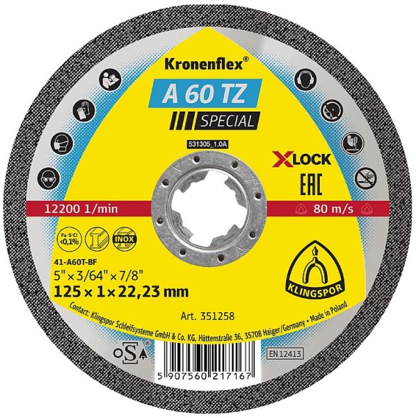 Trennscheibe KLINGSPOR 115x1,0x22,23mm