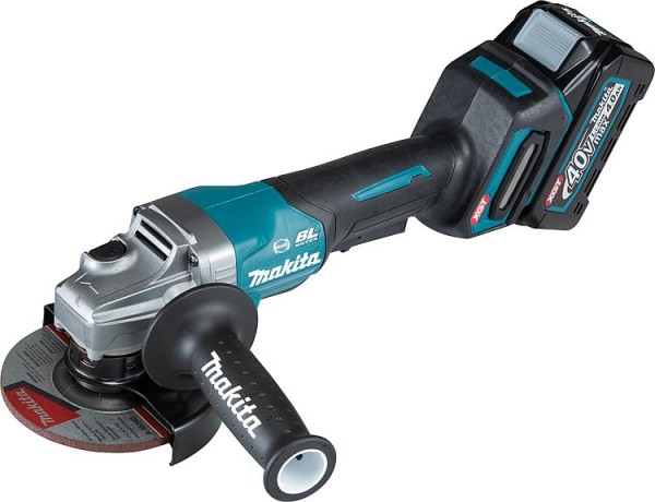 Akku-Winkelschleifer Makita 40V GA013GM201 mit 2x 4,0 Ah Akkus und Ladegerät