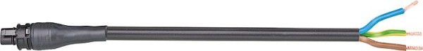 Verbindungsleit. Wieland RST20i3 3,0m, schwarz, H07RN-F 3G1,5mm2 3-poliger Steck