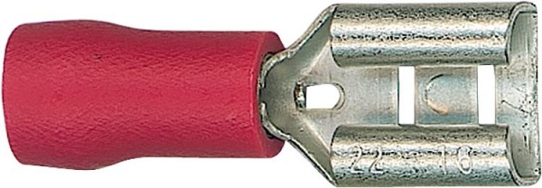 Flachsteckhülse halbisoliert bis 1,5 mm2, 2,8 x 0,5 mm Farbe rot, VPE = 100 Stüc