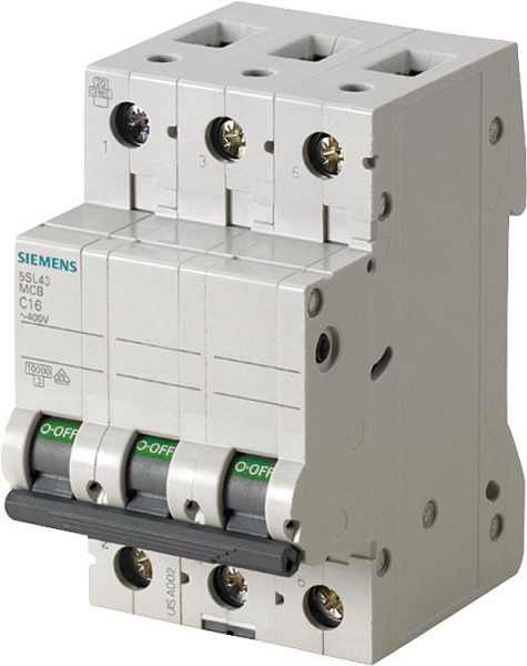 Leitungsschutzschalter Siemens, 10KA, 3-polig, B10A, 5SL4310-6