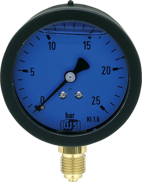 Öldruckmanometer mit Glyzerindämpfung 0-25 bar 63 mm 1/4 unten