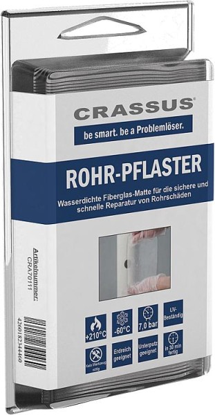 Rohrpflaster CRP 10/15 Maße: 10x15cm GFK, Tmax: +210°C, PN 7 bar