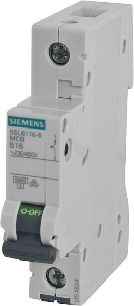 Leitungsschutzschalter Siemens, 6KA, 1-polig, B13A, 5SL6113-6