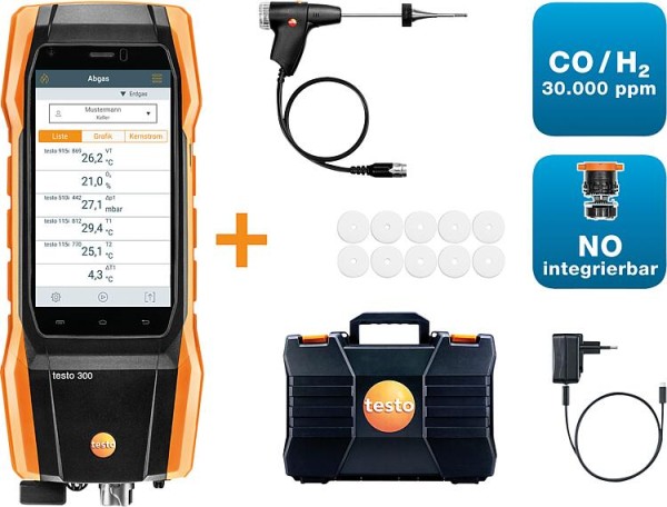 Abgasanalysegerät testo 300 Profi Set Basic, 0564 3004 09