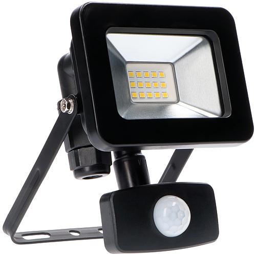 Strahler - 10W 1100lm 4000K IP44 - Sensor - Sanan LED - Schwarz 310710