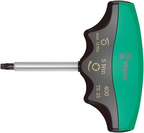 Drehmomentschraubendreher WERA mit T-Griff TORX® T25, 5,0 Nm Länge 60mm