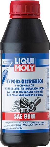 Hypoid-Getriebeöl LIQUI MOLY (GL5) SAE 80W 500ml Flasche