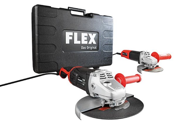 Winkelschleifer-Set FLEX mit 2200 Watt Ø 230mm und 800 Watt Ø 125mm