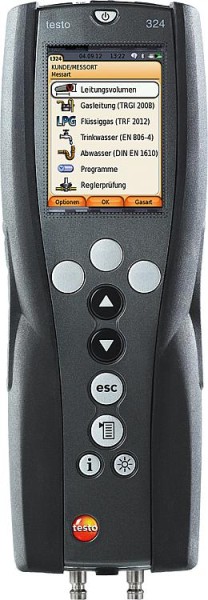 testo 324, Prüfsystem für Gas/Wasserleitungen