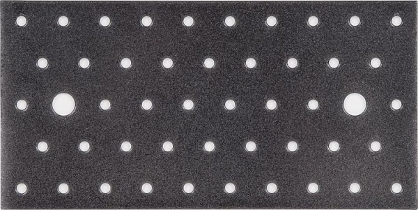 Lochplatte DURAVIS® 200 x 100 x 2 mm, Material: Stahl, sendzimirverzinkt, Oberfläche: schwarz-diaman