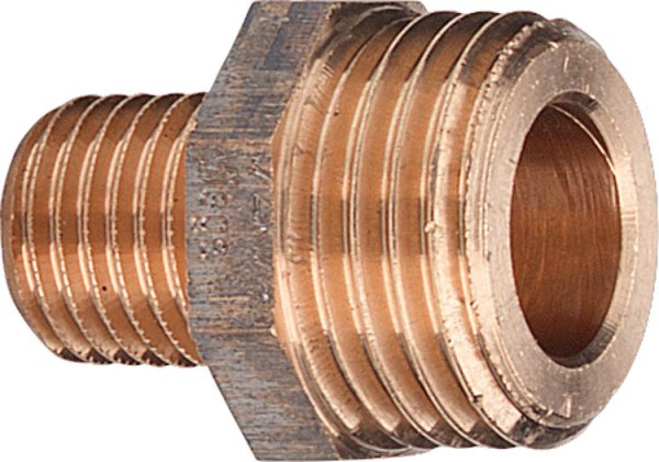 Rotguss Übergangsnippel G(flach)xR(konisch) Typ 3247 axa DN40(1 1/2") x DN32(1 1/4")