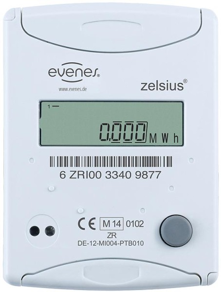 Kompaktwärmezähler Evenes Solar M-Bus, DN 20, 1AG x 130mm Durchfl. 2,5m3/h, inkl