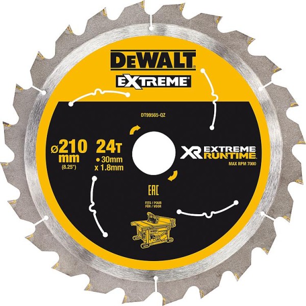 Kreissägeblatt DeWalt, DT99565 XR Extreme Runtime 24Z 210/30mm