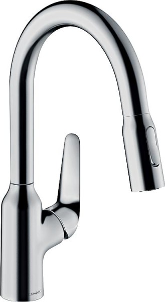 Spültischmischer 180 Hansgrohe M4216-H180 mit herausziehbarer Geschirrbrause + System S Box