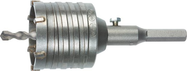 Bohrkronenset HELLER® Ø 80 x 50 mm mit Zentrierbohrer und 6-kant Aufnahme