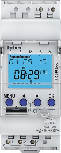 Digitalschaltuhr Theben TR 612 top 3, 24 Std./7 Tage