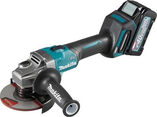 Akku-Winkelschleifer Makita 40V GA008GM201 mit 2x 4,0 Ah Akkus und Ladegerät