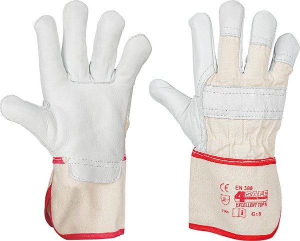 Rindnarbenlederhandschuh "Excellent N", Top-Qualität EN 388, Kat. 2, Größe XXL/11