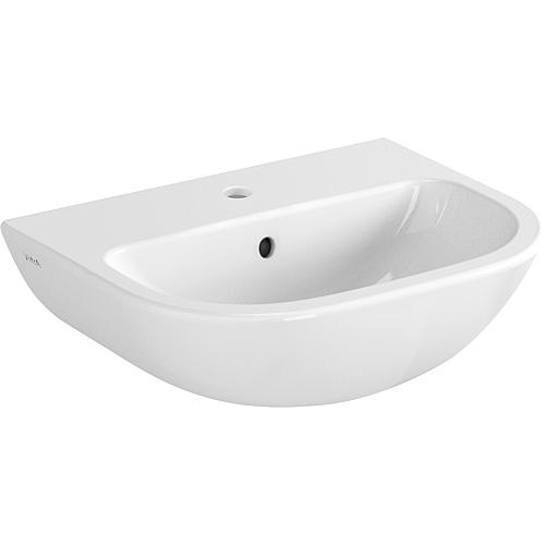 Handwaschbecken VitrA S20 450x355mm, weiß, mit Überlauf 1 Hahnloch mittig