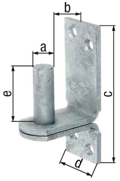 Kloben auf Platte, DII, ø 16 mm, 113 x 40 mm, feuerverzinkt