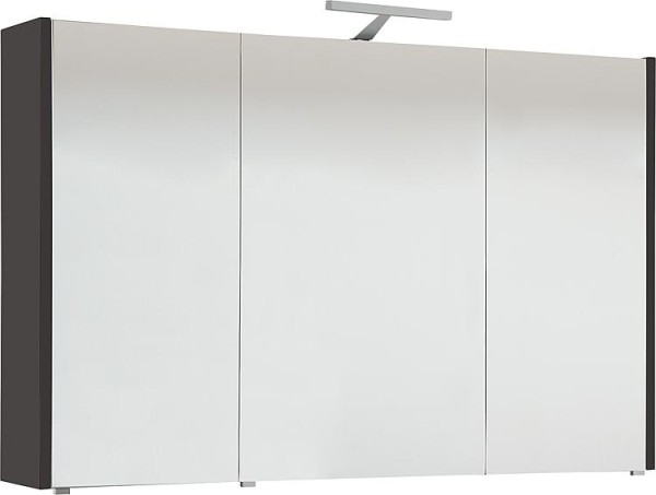 Spiegelschrank mit Beleuchtung anthrazit matt 3 Türen 1050x750x188mm