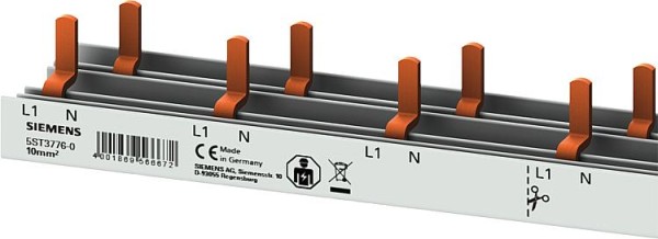 Stiftsammelschiene, 10mm² 1p/N für AFDD + FI/LS / 1000mm Siemens 5ST3776-0 (55TE)