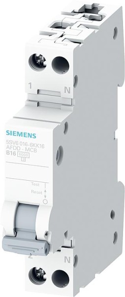 Brandschutzschalter AFDD+LS B6, 2pol, 230V, 1TE Siemens 5SV6016-6KK06