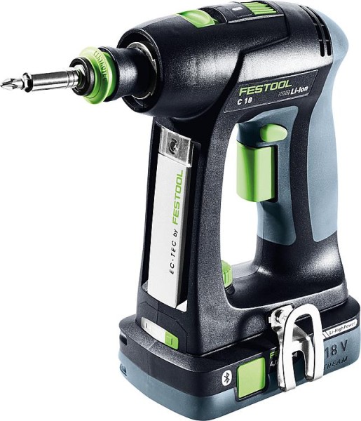 Akku-Bohrschrauber Festool 18V C 18 HPC 4,0 I-Plus mit 2x 4,0 Ah Akku und Ladegerät