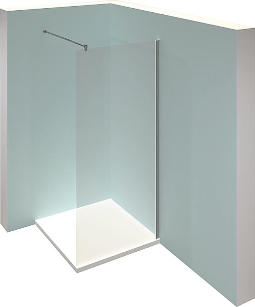 Walk-In Glasduschwand Hüppe Design Pure mit Wandprofil BxHxT: 990-1010x2000x8mm