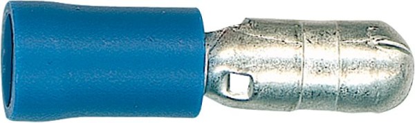 Rundstecker halbisoliert 2,5 mm² 5,0 mm Farbe blau, VPE = 100 Stück