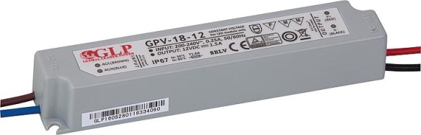 Trafo für Leuchtmittel 12V, 0-18 Watt, IP67