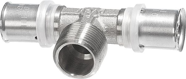 Pressfitting für MSVR T-Stück AG, verzinnt, 26x3 - 1/2" - 26x3mm, TH-Kontur