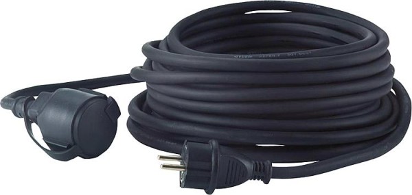 Verlängerungsleitung 25m, Kabel H07RN-F 3G1,5, schwarz, IP44