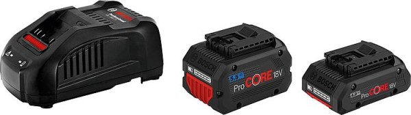 Akku-Set BOSCH 18V mit 1x 4,0 Ah ProCORE + 1x 5,5 Ah Akku und Ladegerät