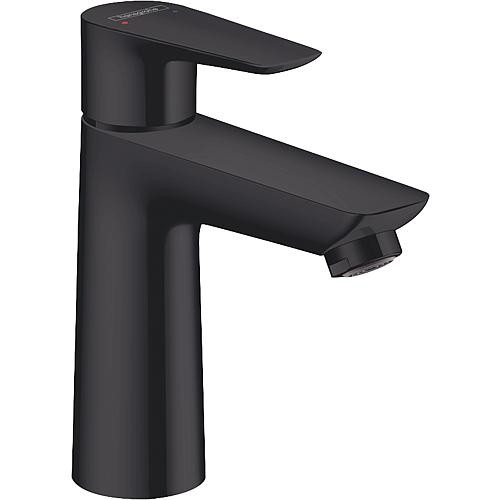 Waschtischmischer Hansgrohe 110 Talis E mit Ablaufgarnitur schwarz matt, Ausladung 112mm