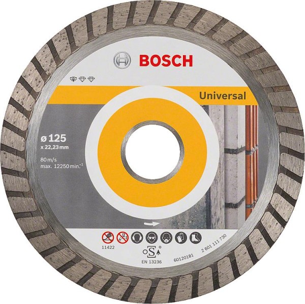 Diamanttrennscheibe BOSCH Universal Turbo d 125 x 22,23 x 2,0mm