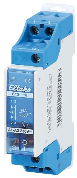 Elektromech. Stromstossschalter 1-S/1-Ö, 16 A, 230V Eltako, S12-110-230V