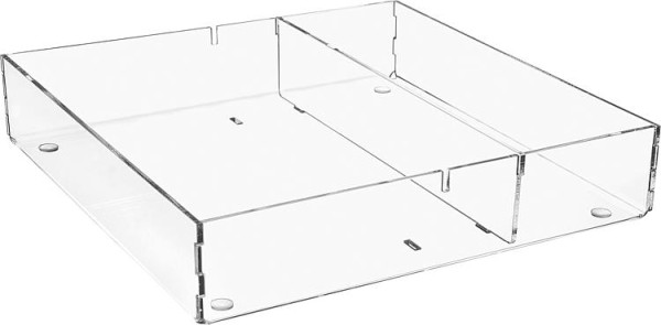 Sortierbox aus Plexiglas transparent 240x240x50mm für Bad Badzimmer Schublade