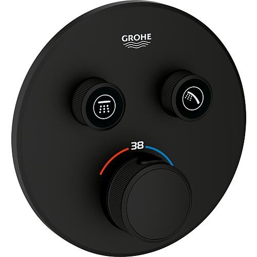 UP-Thermostat Grohe Grohtherm SmartControl phantom black mit 2 Absperrventilen