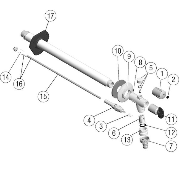 Kemper Bediengriff komplett Pos. 1-3