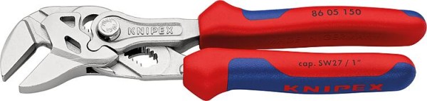 Zangenschlüssel KNIPEX vernickelt L=150 mm mit Mehrkomponenten-Griff