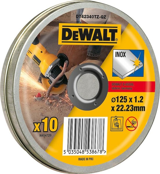 Trennscheibe DeWALT DT42340TZ-QZ 125 x 1,2 x 22,23 mm, VPE=10 Stück