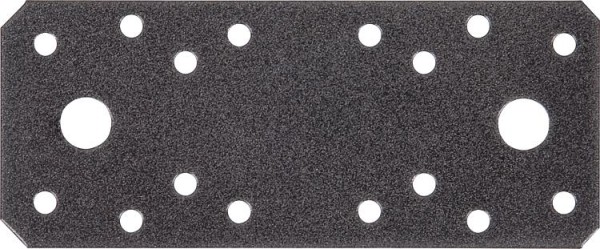 Flachverbinder DURAVIS® 133 x 55 x 2,5 mm, Material: Stahl, sendzimirverzinkt, Oberfläche: schwarz-d