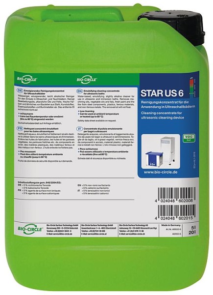 Universalreiniger BIO-CIRCLE STAR US 6 5l Kanister