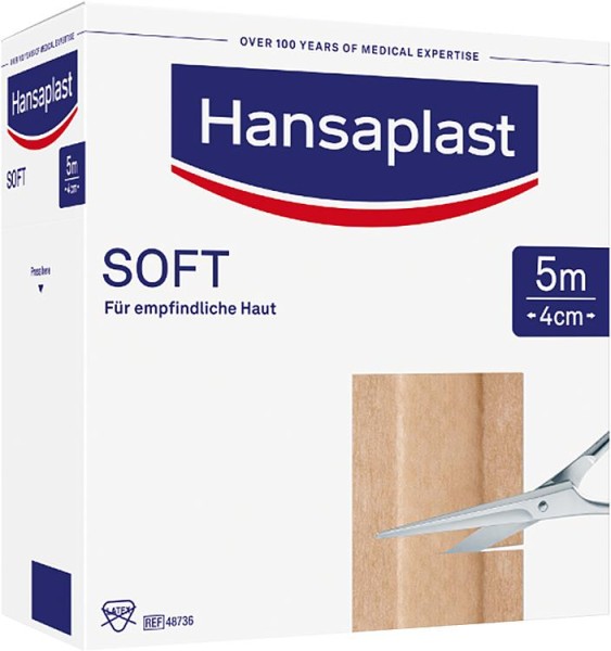 Wundpflaster Hansaplast SOFT 5 m x 4 cm